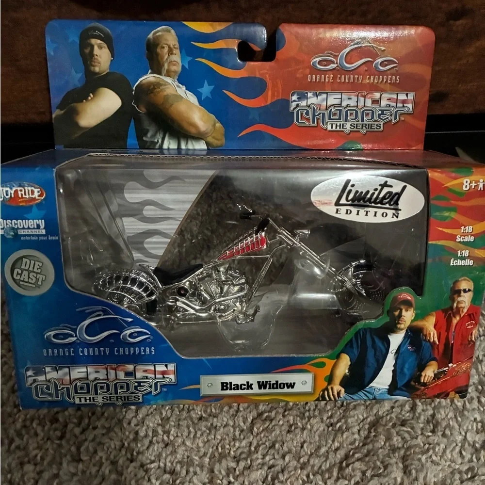 Silver Chopper Motorcycle Toy